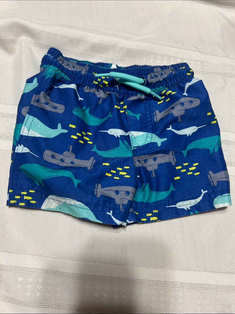 Carter's Blue Whale & Submarine Print Swim Shorts